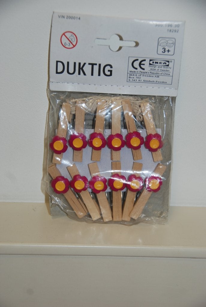 Knijpertjes     12 x., Ophalen of Verzenden, Nieuw, Hout, Knutselmateriaal