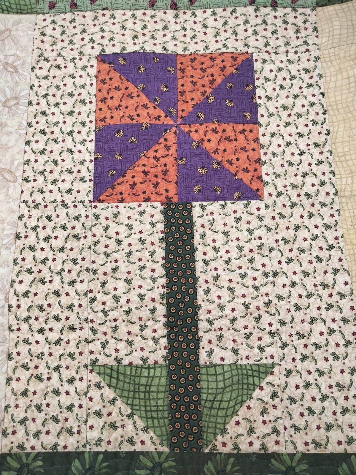Handgemaakte Quilt met Bloemenpatroon - 112x155 cm, Ophalen of Verzenden, Nieuw