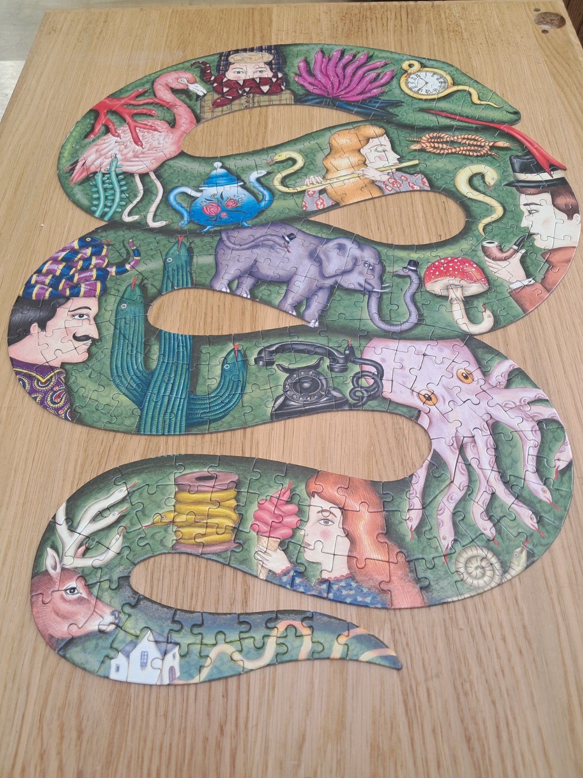 Djeco Puzz'Art Boa 350 stukjes - Unieke slangpuzzel, Ophalen, Minder dan 500 stukjes, Zo goed als nieuw, Legpuzzel