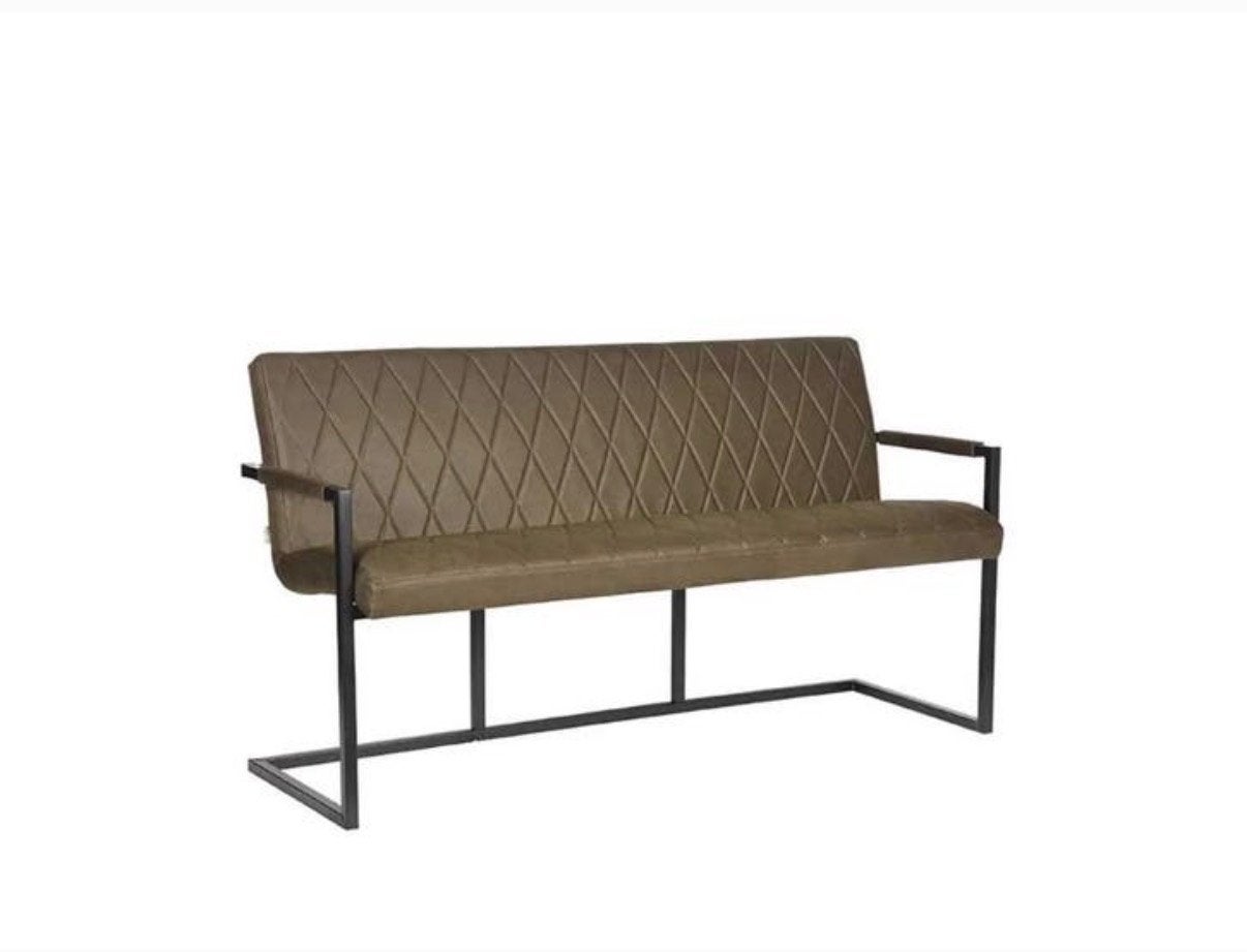 Eetkamerbank | Groen | Nieuw | 50% korting, Ophalen, Minder dan 75 cm, Rechte bank, Industrieel