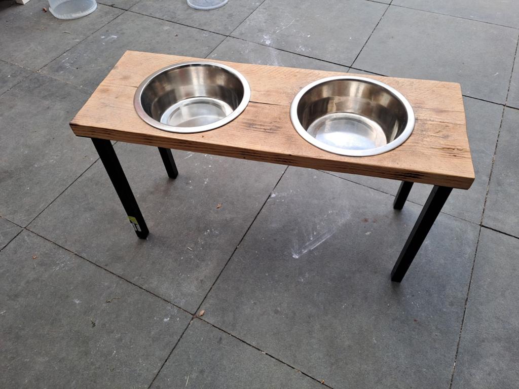 Honden voer en drinkbak voor grote hond, Dieren en Toebehoren, Ophalen, Gebruikt