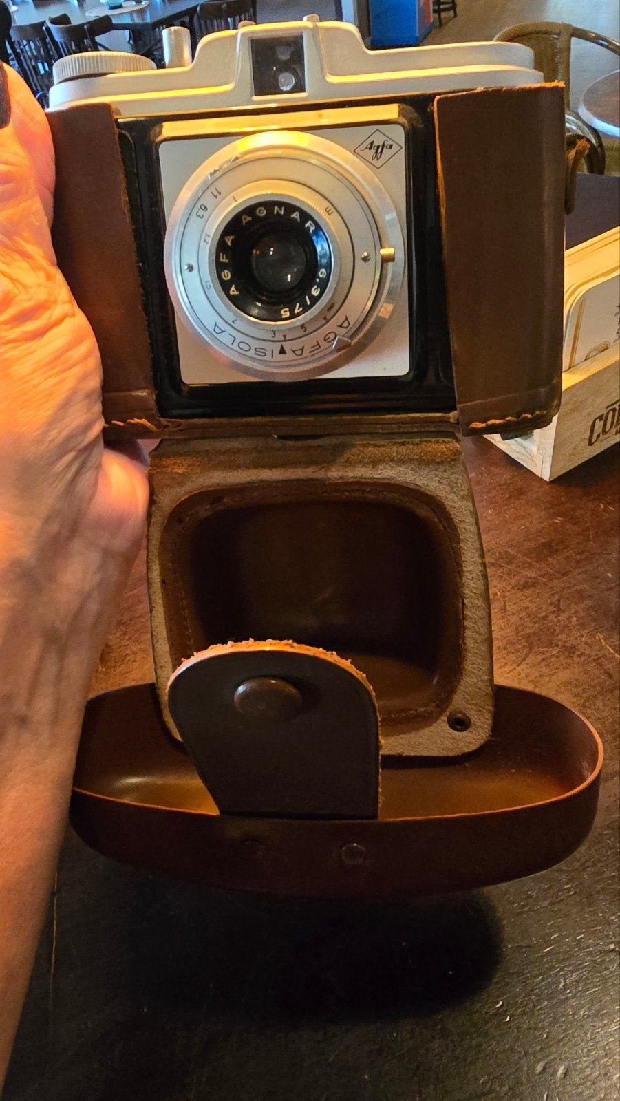 Vintage Agfa Isola camera met Agnar 6.3/75 lens, Ophalen, Compact, Overige Merken
