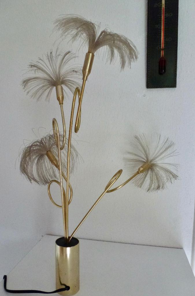 Vintage Glasvezellamp - Palmboom - Space Age / Hollywood Reg, Gebruikt, Verzenden, Vintage, Minder dan 50 cm
