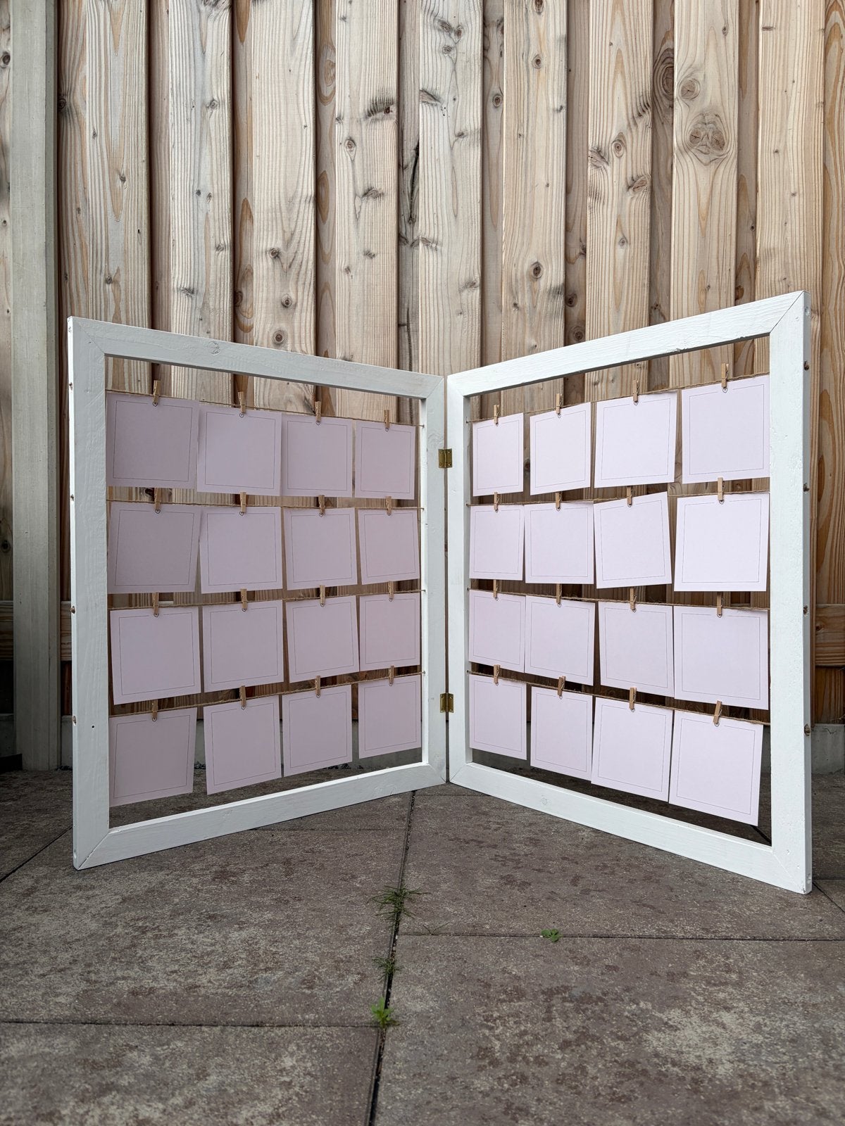 houten gastenboek alternatief voor bruiloft - 75x60 cm, Ophalen, Hout, Wit, Landelijk