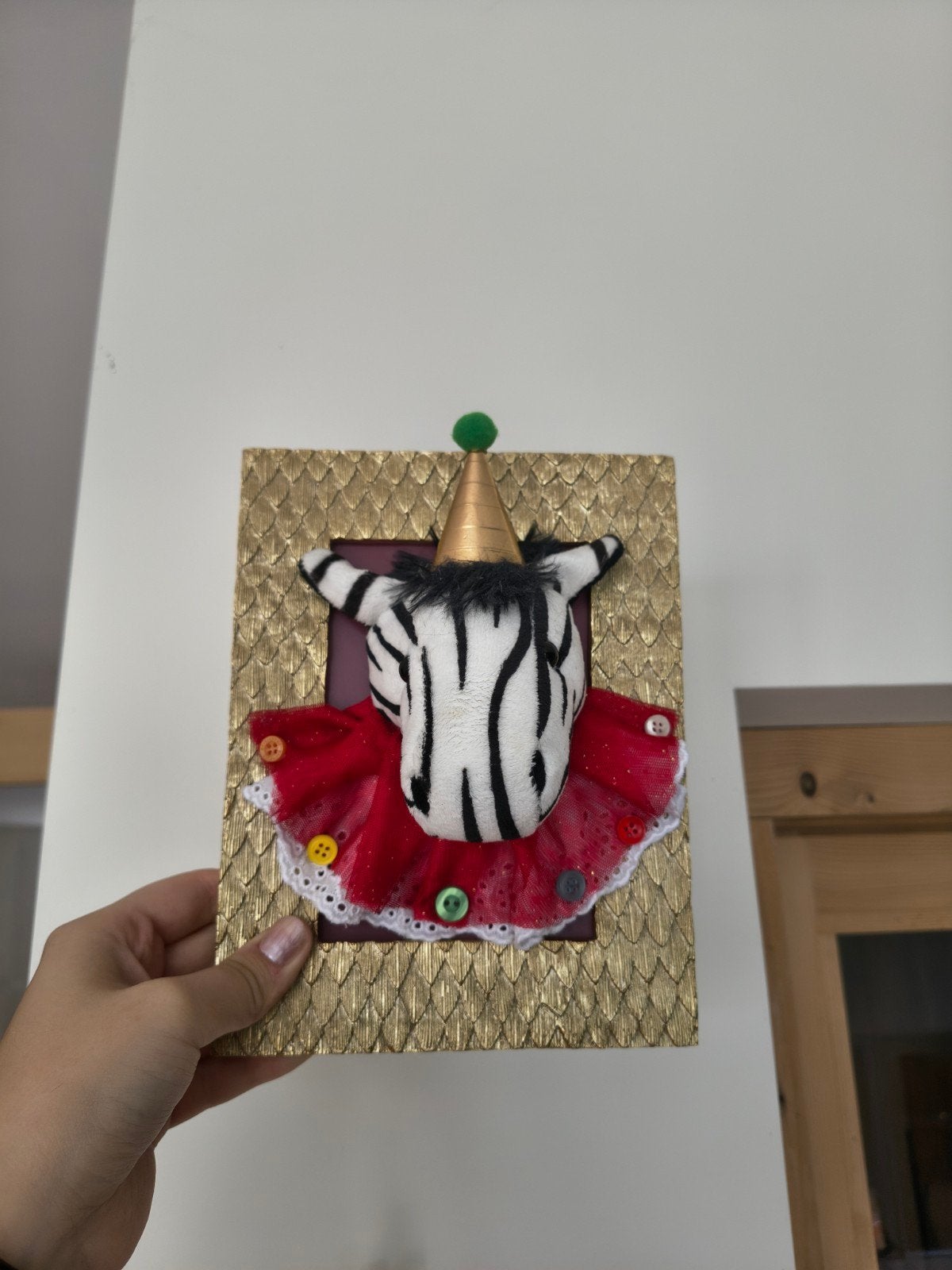 Leuke wanddecoratie zebra voor kinderkamer, Overige merken, Ophalen of Verzenden, Zo goed als nieuw, Wanddecoratie