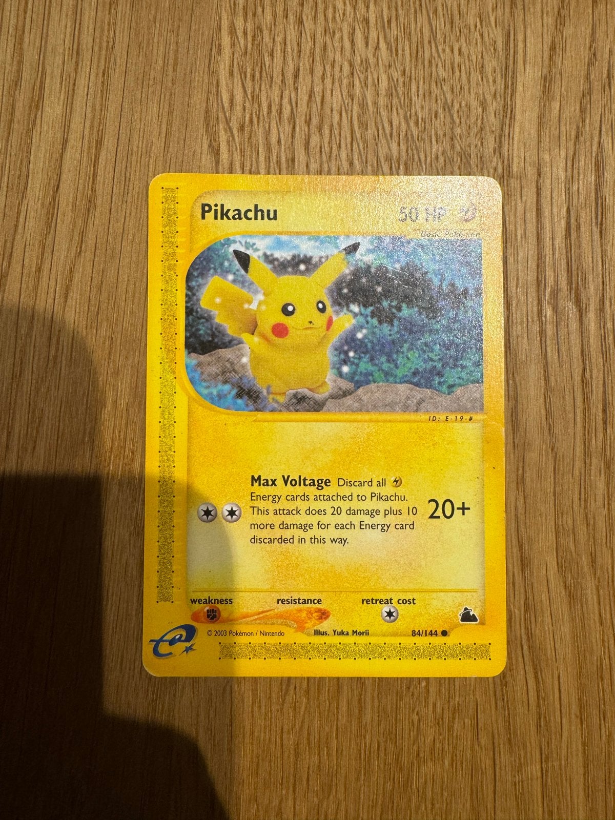Pikachu Pokémon Kaart 84/144 - EX Sandstorm (2003), Verzenden, Zo goed als nieuw, Losse kaart