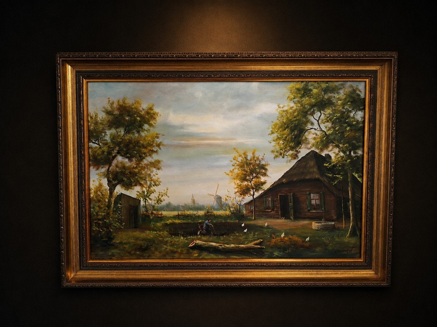 Backyard, Doek, Realistisch, Ophalen of Verzenden, Olieverf