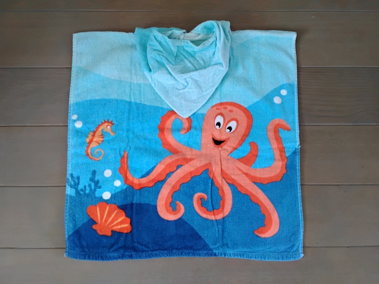Leuke kinderponcho's met dierenprint (octopus, Bambi, puppy), Ophalen of Verzenden, Gebruikt