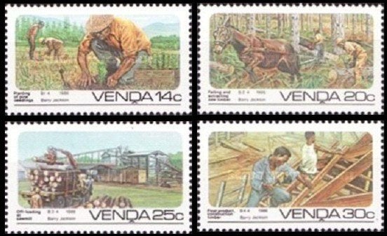 VENDA 1986 Bosbouw, Michel: 142-45, Postfris., Verzenden, Postfris, Dier of Natuur