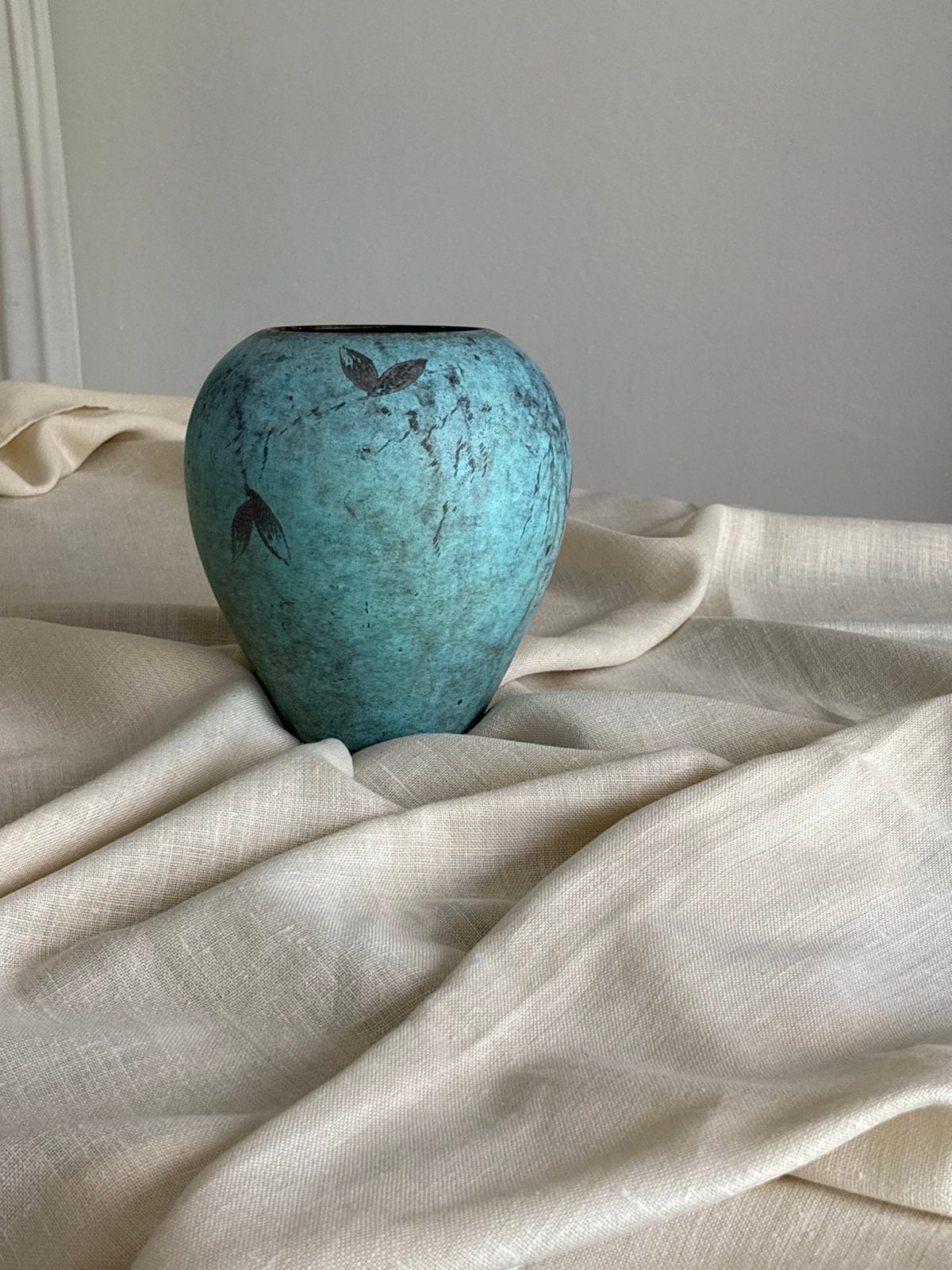 Vintage Paul Haustein WMF art deco bronzen vaas Ikora, Handgemaakt, Ophalen of Verzenden, Zo goed als nieuw, Metaal