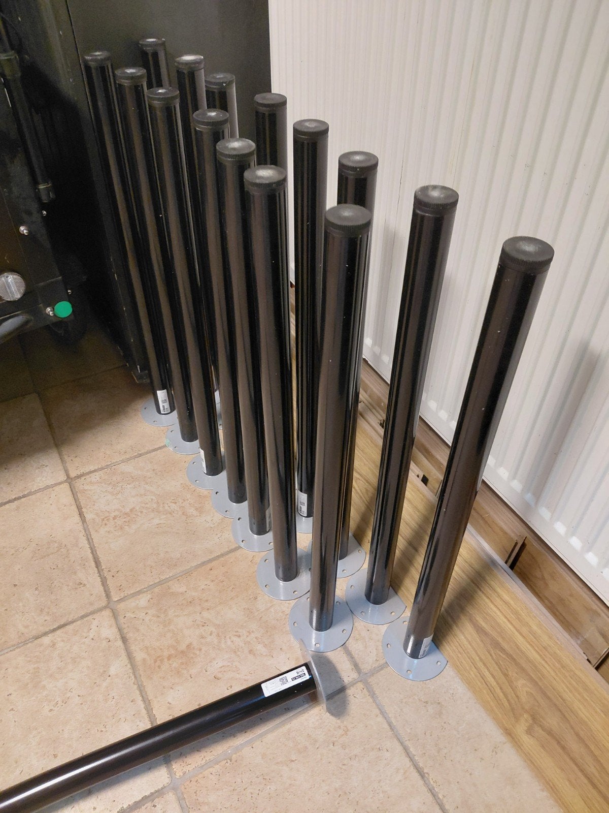 IKEA Adils tafelpoten zwart, 70 cm, Ophalen, Rond, 50 tot 100 cm, 50 tot 100 cm