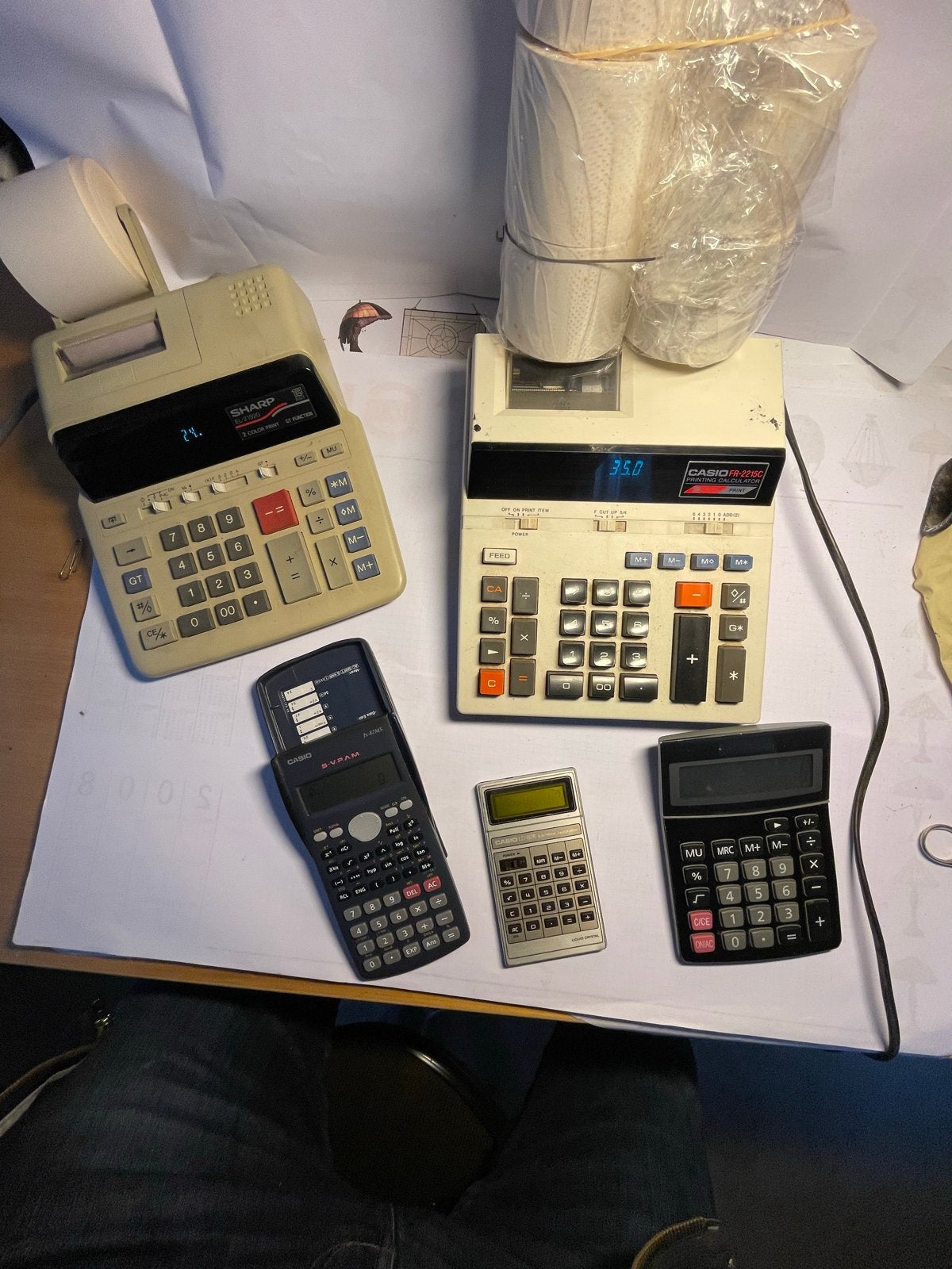 Telmachines/ rekenmachines 5 stuks, Diversen, Rekenmachines, Ophalen of Verzenden