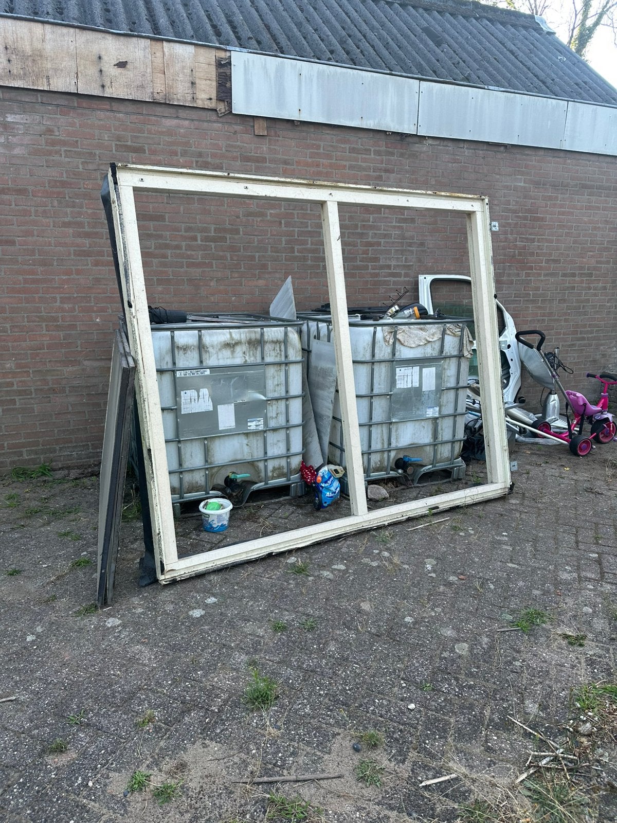 Houten kozijn, Doe-het-zelf en Verbouw, Kozijnen en Schuifpuien, Ophalen, Gebruikt, 150 tot 225 cm, Hout