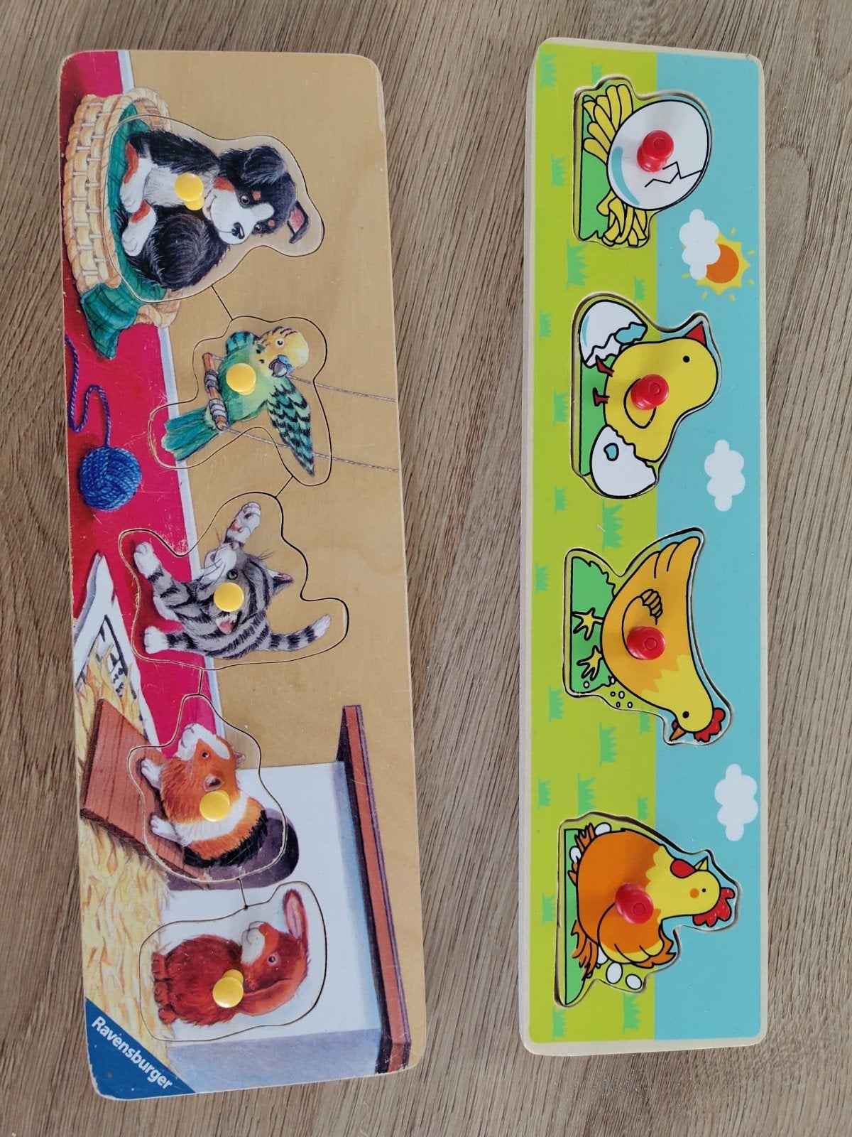 Houten puzzel dieren voor dreumes/peuter, Ophalen, Minder dan 10 stukjes, Zo goed als nieuw, 6 maanden tot 2 jaar