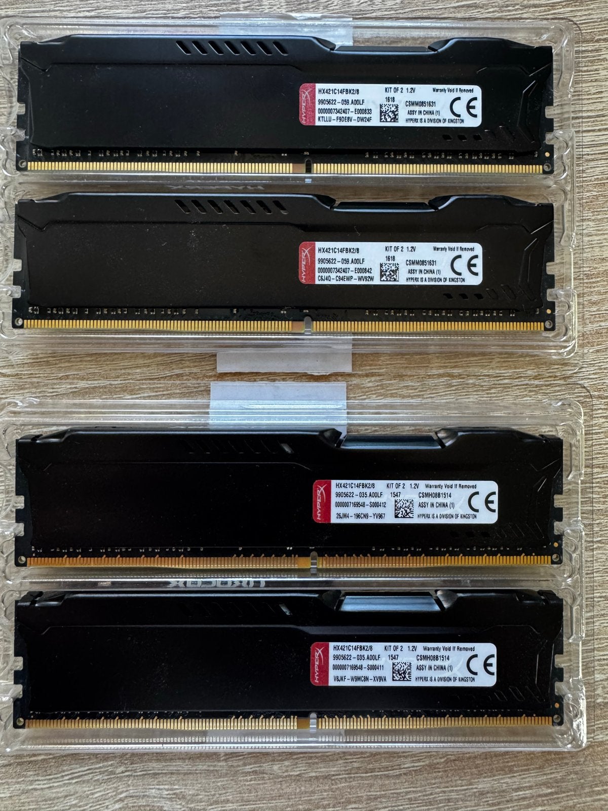 HyperX Fury DDR4 RAM 16GB (4x4GB) 2133 MHz, Computers en Software, RAM geheugen, DDR4, Ophalen of Verzenden, Zo goed als nieuw