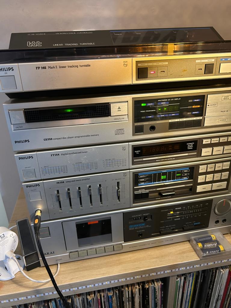 Hele mooie vintage stereoset Philips in werkende staat, Ophalen of Verzenden, Zo goed als nieuw, Cassettedeck, Philips