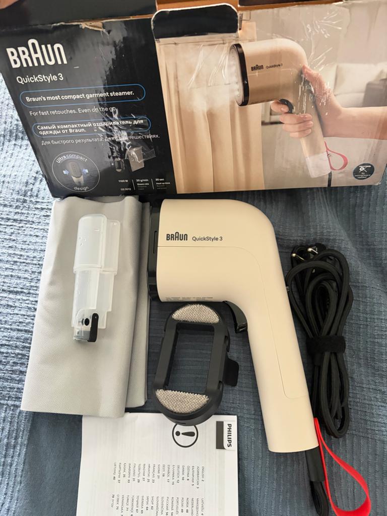 Braun QuickStyle 3 Compacte Kledingstomer, Witgoed en Apparatuur, Stoomapparaten, Ophalen of Verzenden, Zo goed als nieuw, Kledingstomer