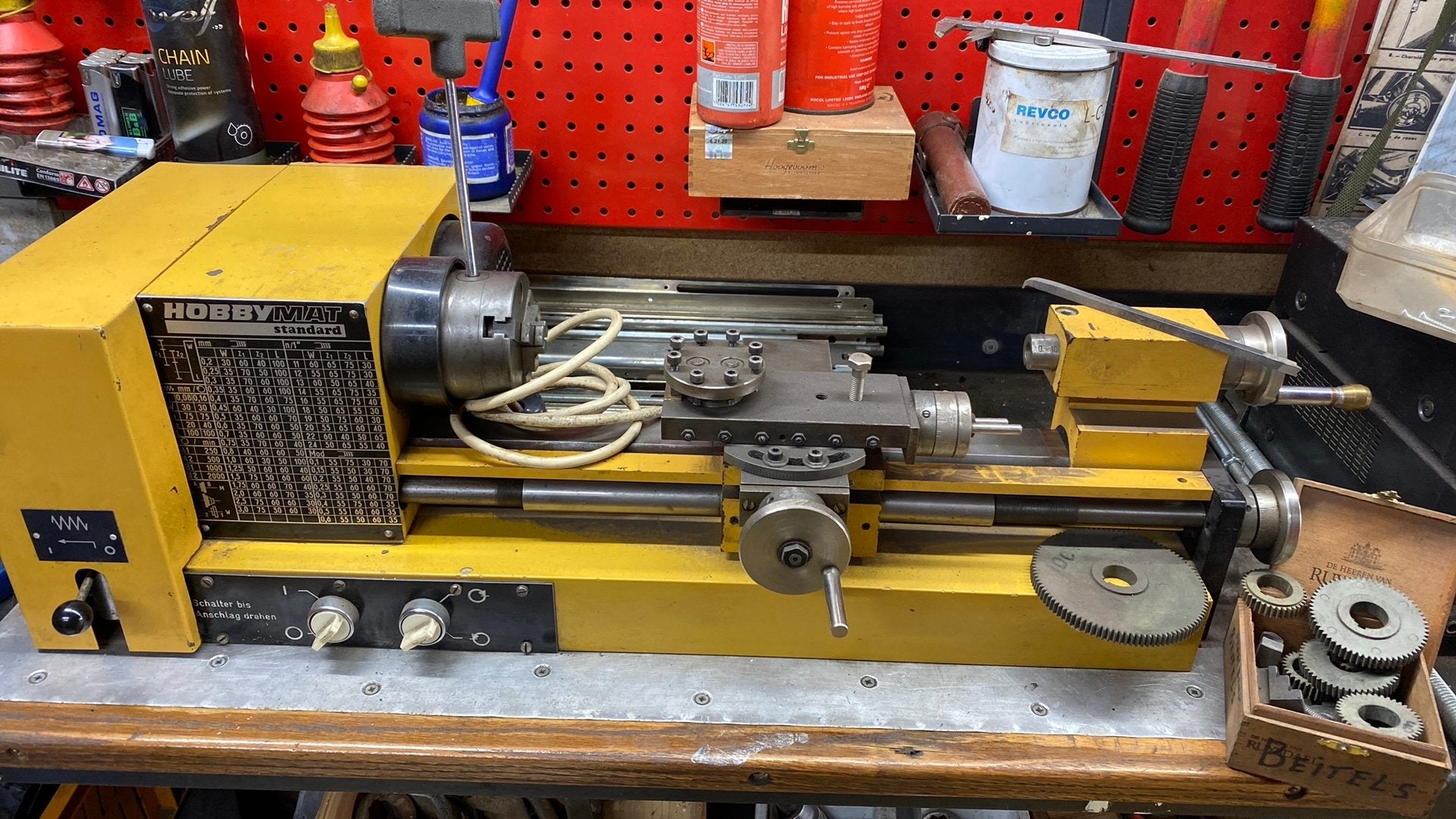 Draaibankje 230volt hobby mat, Doe-het-zelf en Verbouw, Draaibanken, Ophalen, Gebruikt, Metaaldraaibank, Minder dan 500 mm