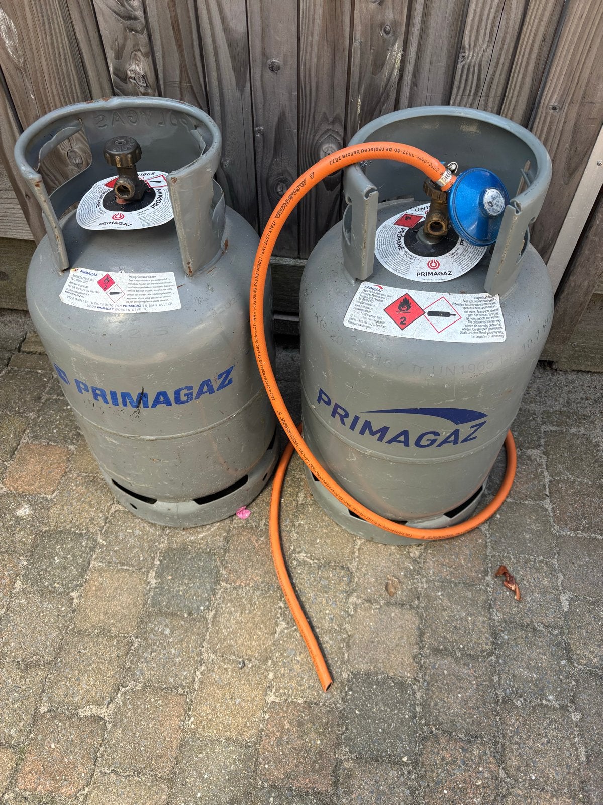 Primagaz propaan gasflessen 10.5 kg (2 stuks), Ophalen, Gebruikt