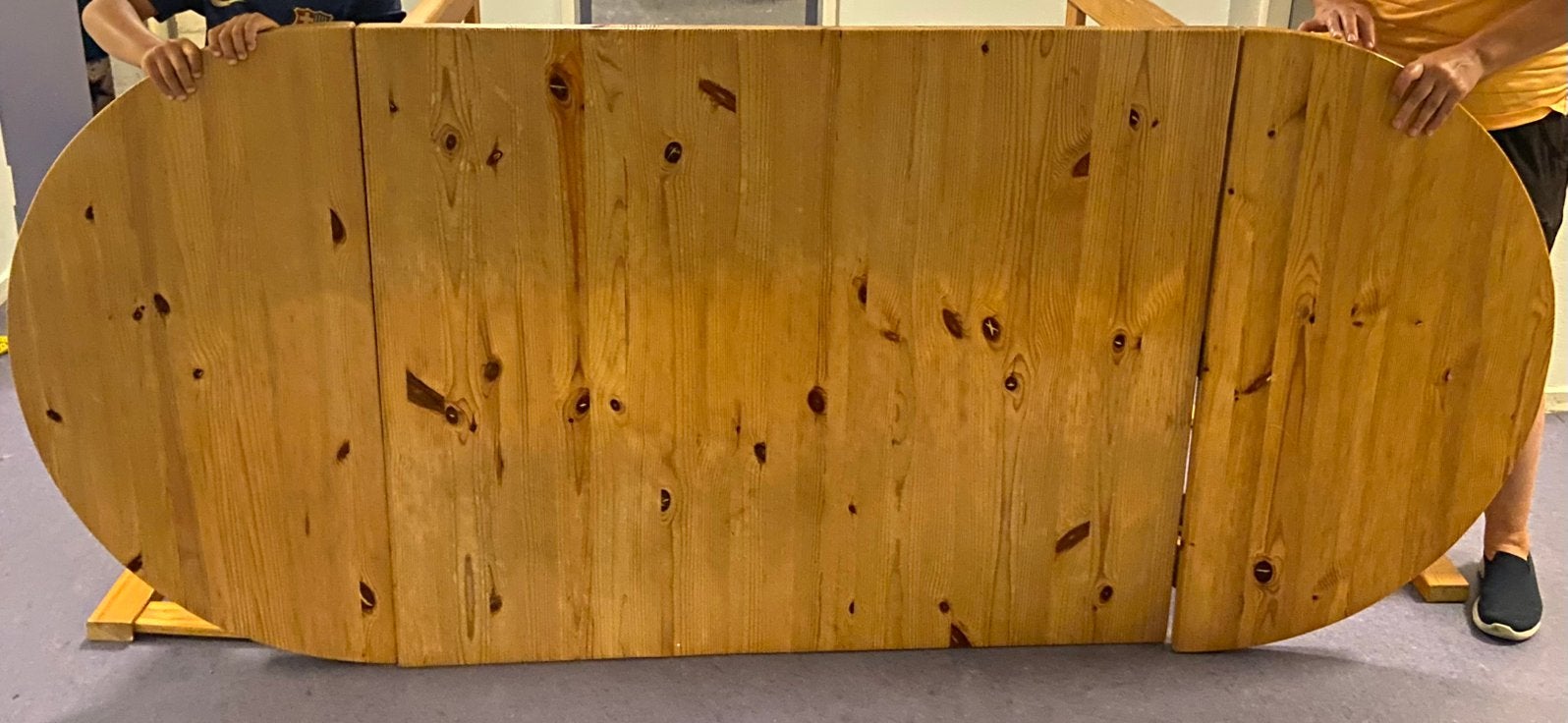 Grenen “drop leaf” eettafel., Ophalen, Gebruikt, 200 cm of meer, 50 tot 100 cm