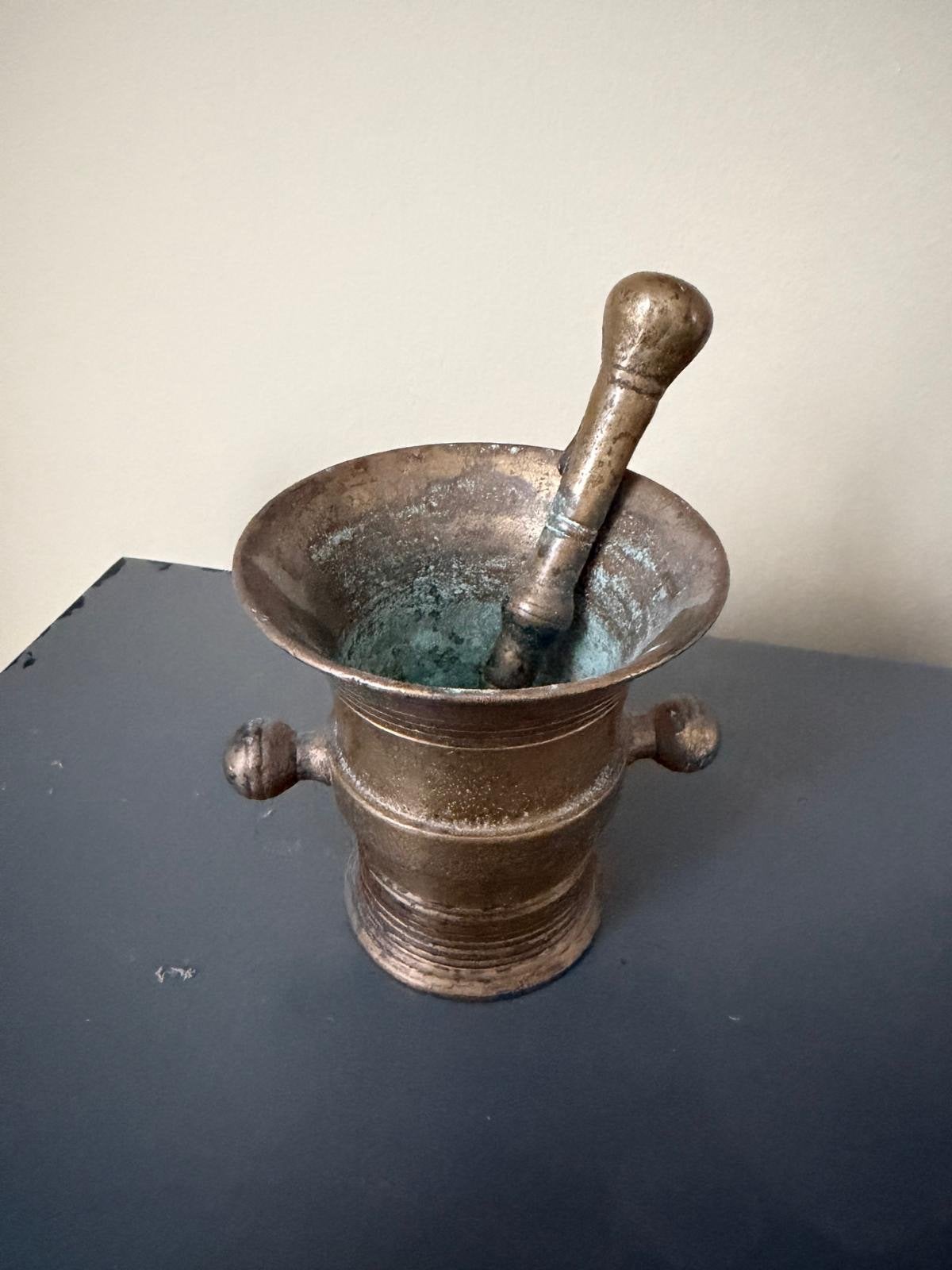 Antieke Bronzen Apothekersvijzel met Stamper, Antiek en Kunst, Ophalen of Verzenden, Brons