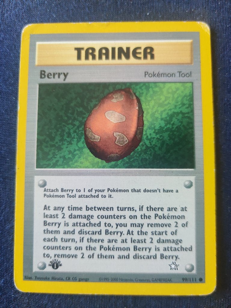 Berry (Pokémon Tool) - Neo Genesis 99/111 - Excellnt, Ophalen of Verzenden, Nieuw