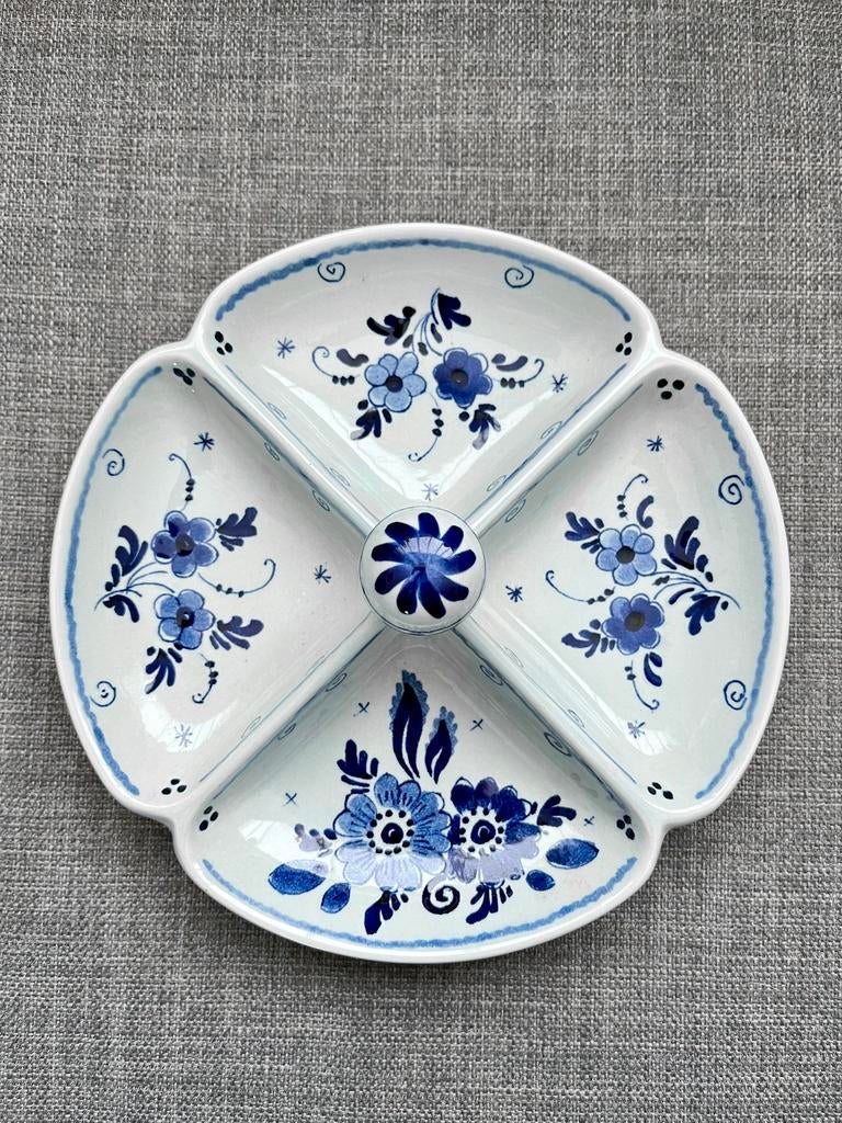 Delfts Blauw Serveerschaal met 4 Vakken, Ophalen