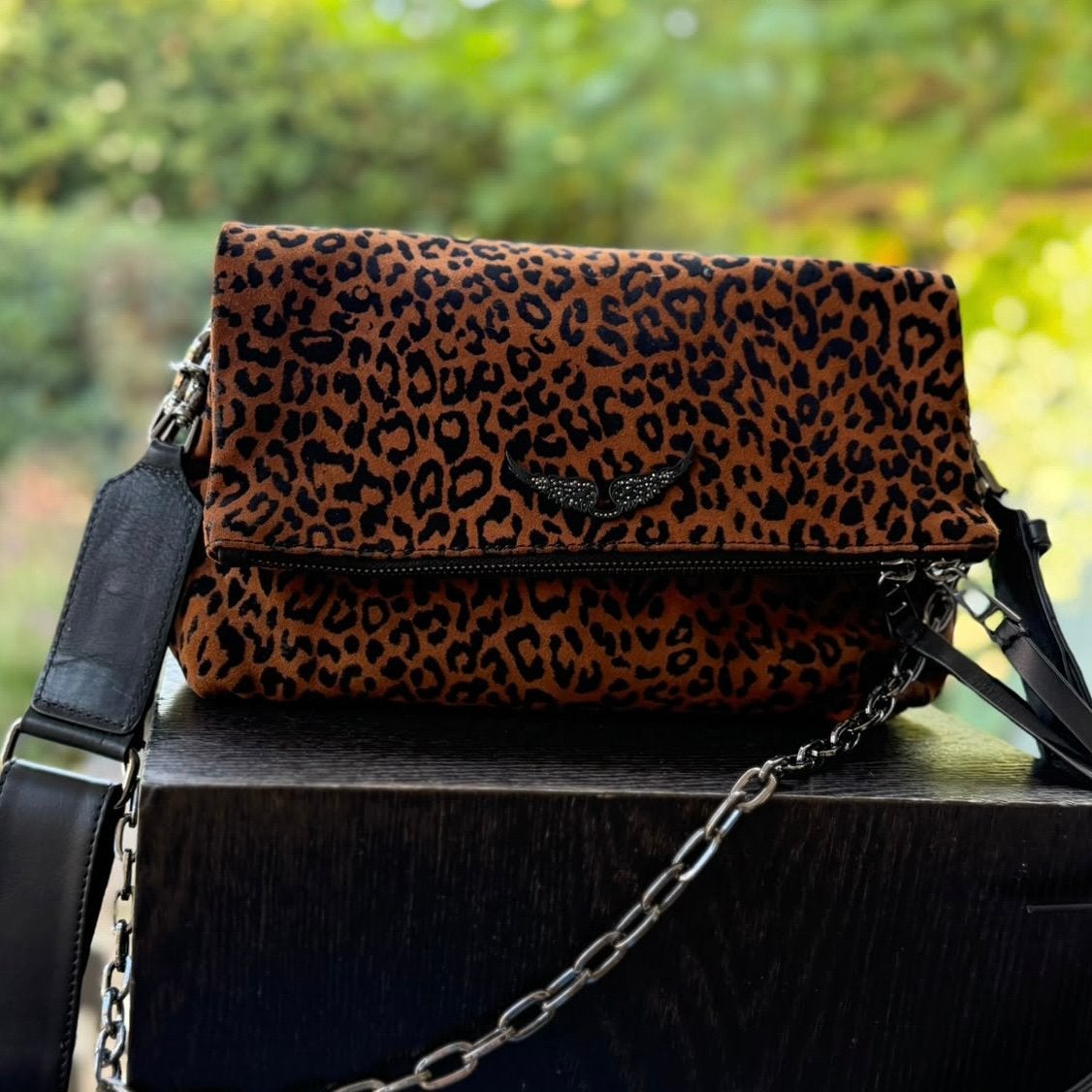 Zadig & Voltaire Leopard bag, Ophalen of Verzenden, Zo goed als nieuw, Zwart, Leer