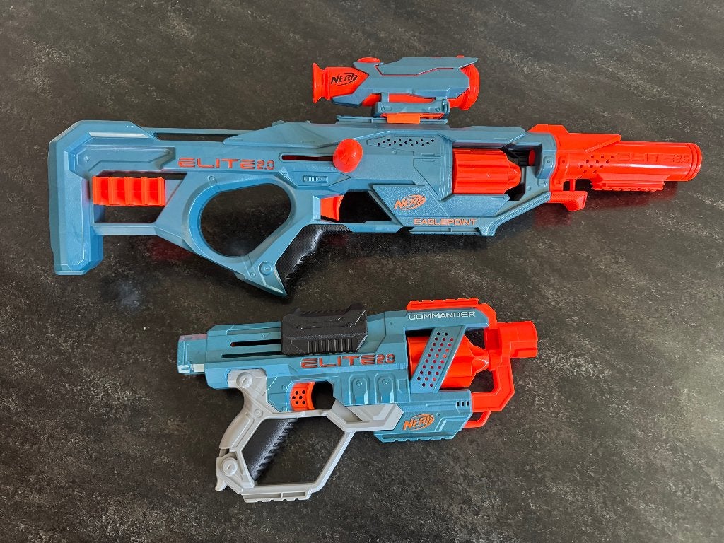 Nerf Elite 2.0 Commander + Nerf Elite 2.0 Eaglepoint, Ophalen of Verzenden, Zo goed als nieuw