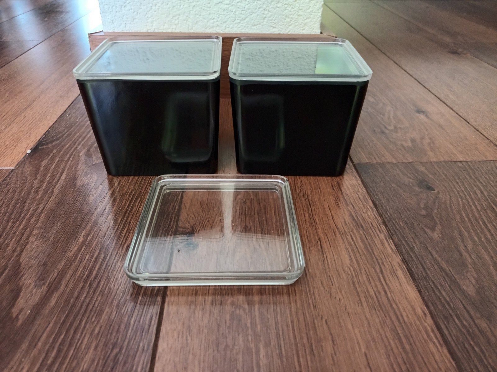 Hema 2 plastic kunststof bakjes met deksel vershoudbakjes, Gebruikt, Overige kleuren, Ophalen of Verzenden, Bak of Kom