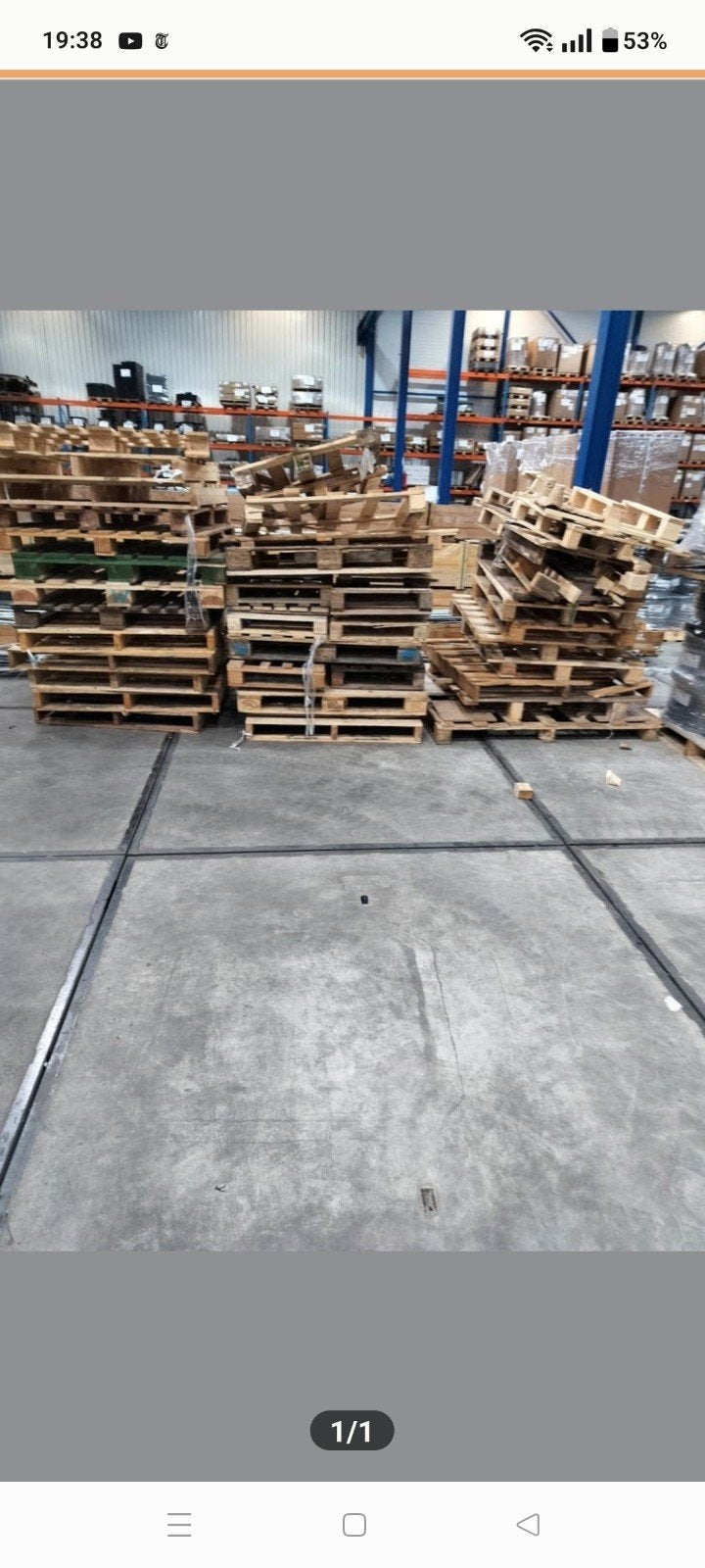 Hele en kapotte pallets gratis afhalen, Ophalen, Gebruikt, Pallet, Minder dan 200 cm