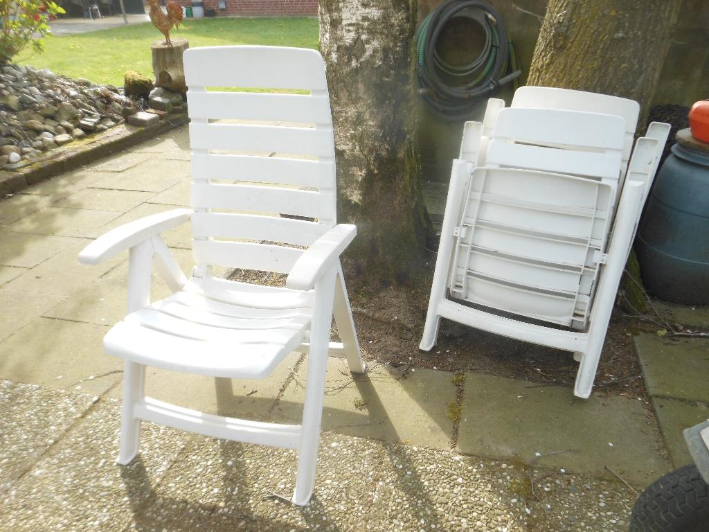 tuinstoelen, Ophalen, Gebruikt, Kunststof, Verstelbaar