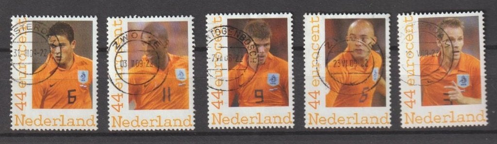 Persoonlijke postzegels EK Voetbal 2008 cpl. set 1e velletje, Verzenden, Na 1940, Gestempeld