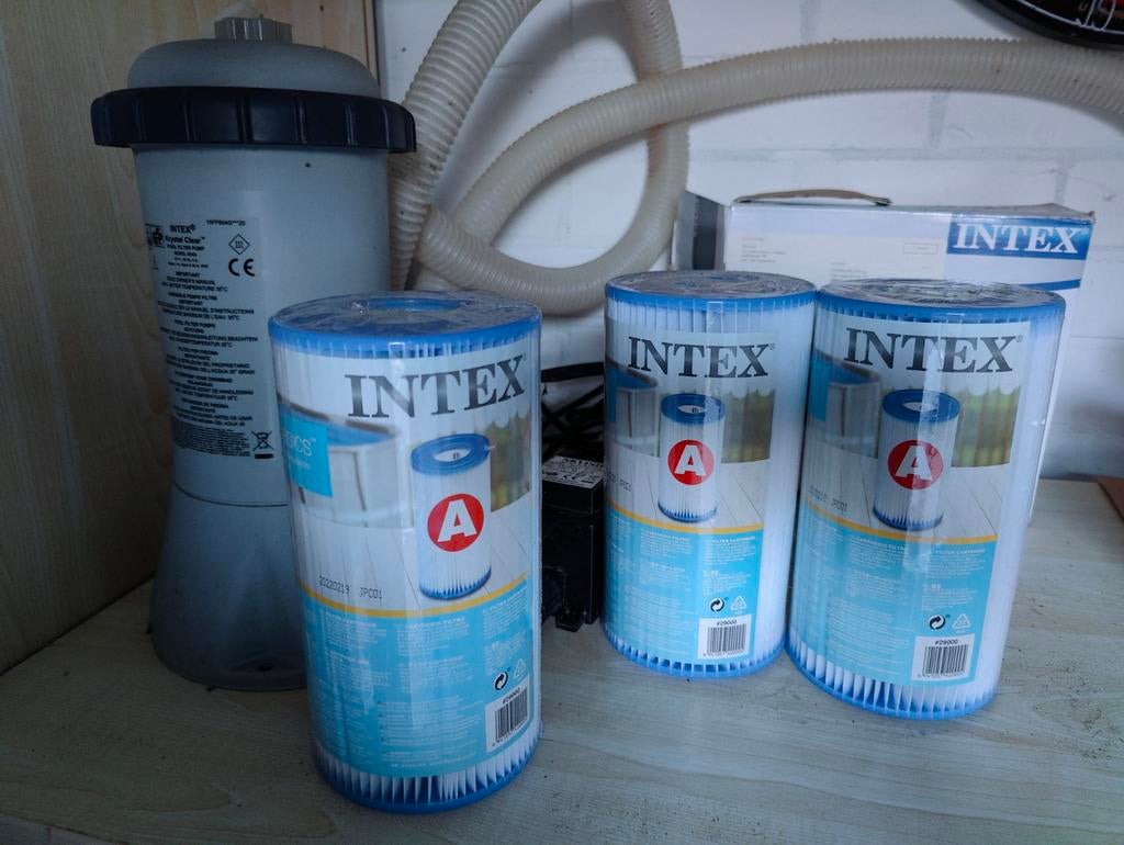 Intex zwembadpomp (incl 3 filters), Tuin en Terras, Zwembad-toebehoren, Ophalen, Zo goed als nieuw, Filter