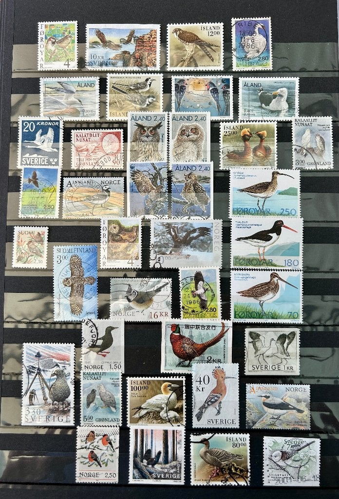 Scandinavië - vogels, Postzegels en Munten, Verzenden, Dier of Natuur