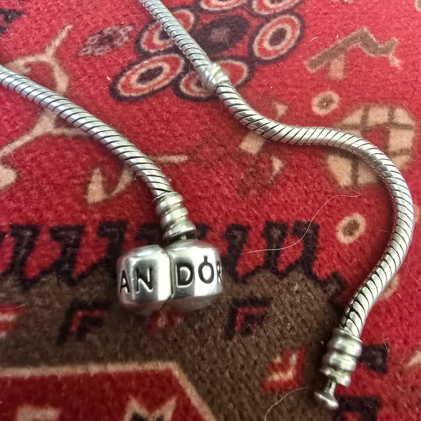 Pandora armband zilver 20 cm, Gebruikt, Ophalen of Verzenden, Met bedels of kralen, Zilver