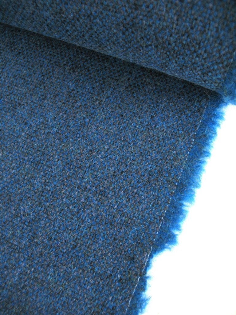 Camira Main Line Flax MLF35; blauw; 2x restant meubelstof, Wol, Blauw, 120 cm of meer, Ophalen of Verzenden