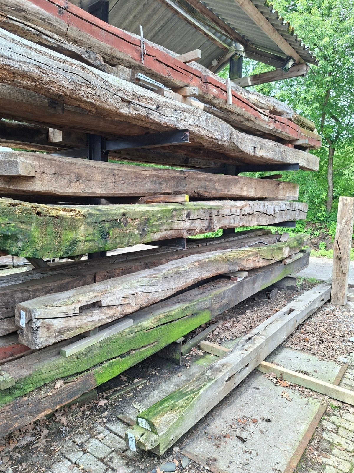 Eiken Gebruikte Gebintbalken / Constructiebalken, Ophalen, Gebruikt