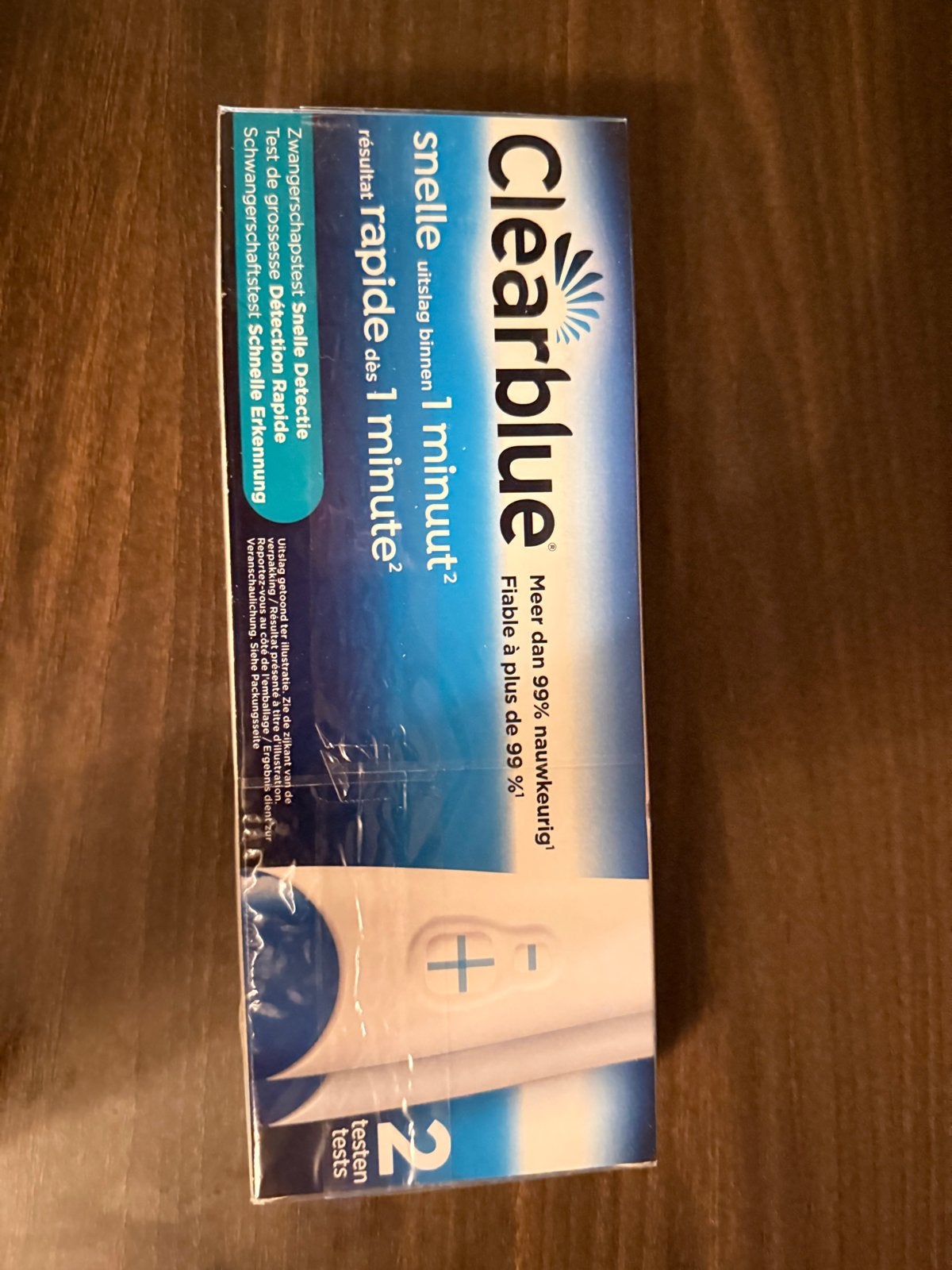 Clearblue Zwangerschapstest Snelle Detectie (2 testen), Ophalen of Verzenden, Nieuw, Zwangerschap en Bevalling