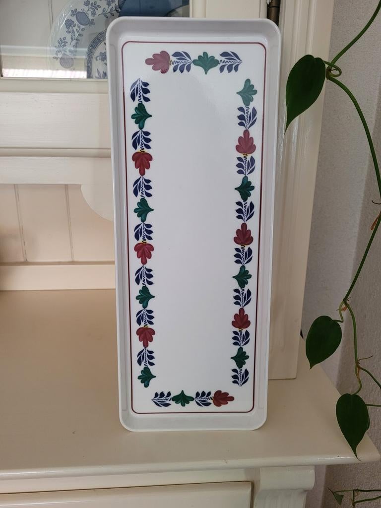 Mebel melamine dienblad - boerenbont -, Ophalen of Verzenden, Zo goed als nieuw, Rechthoekig