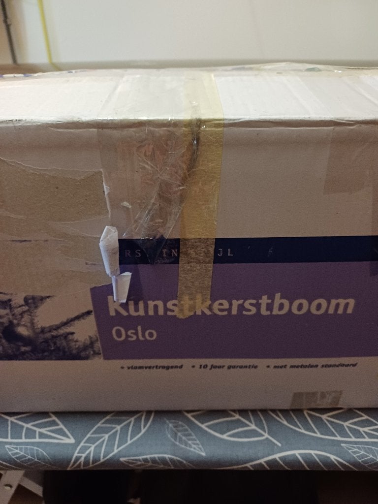 Kerstboom  compleet met ballen lampjes en versiering, Diversen, Ophalen, Zo goed als nieuw