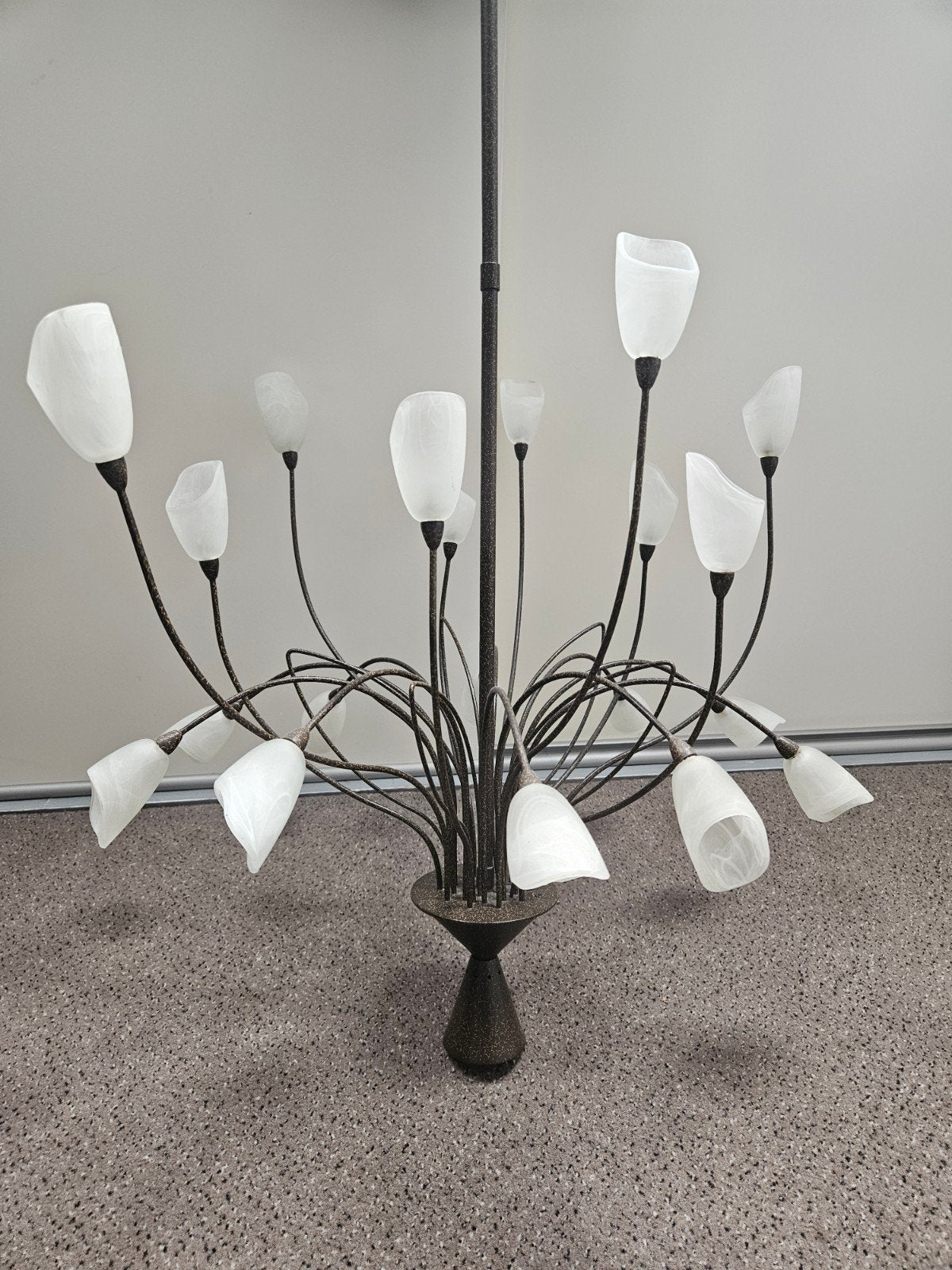 Hanglamp plafondlamp dimbaar bruin, Ophalen, Zo goed als nieuw, Metaal