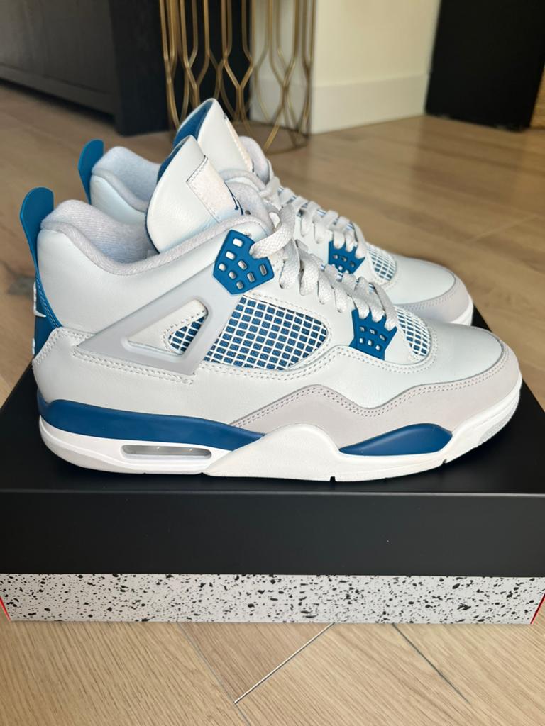 Nike Air Jordan 4 Military Blue maat 44 perfecte staat, zgan, Blauw, Ophalen of Verzenden, Sneakers of Gympen, Zo goed als nieuw