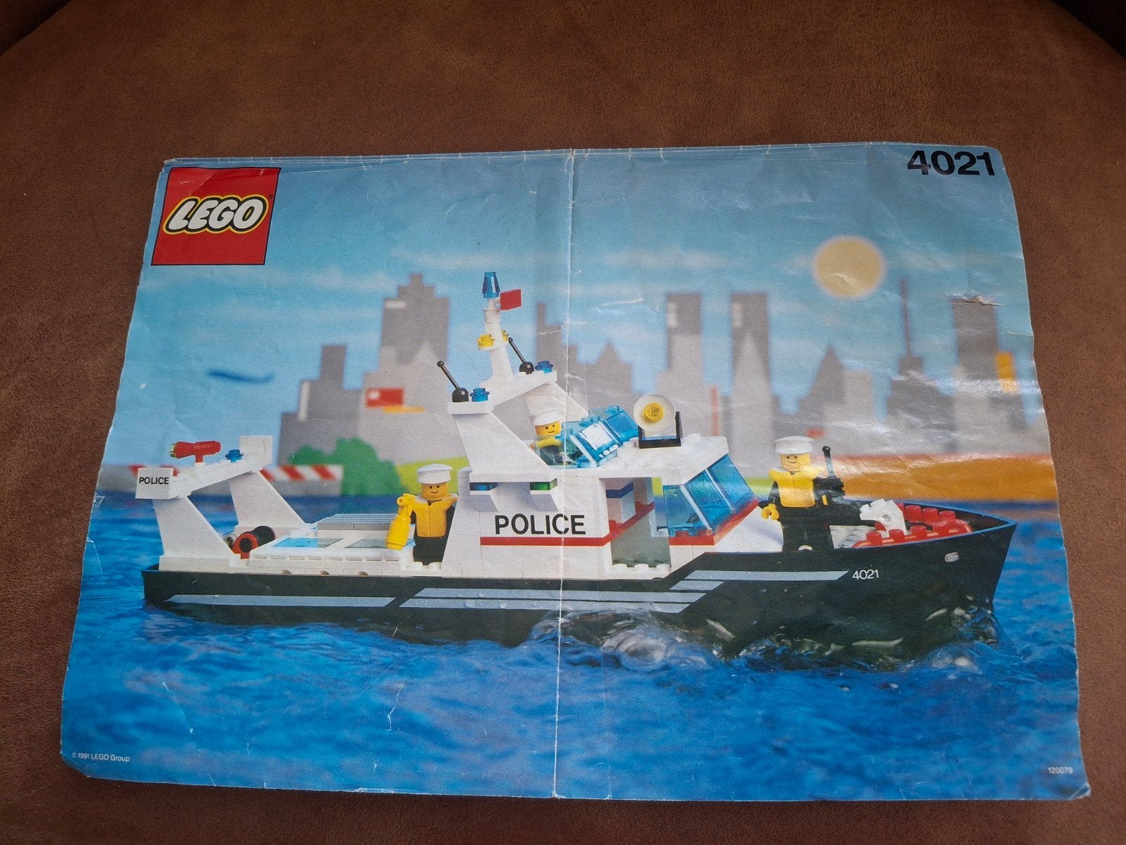 Lego politie boot met boekje  4021 vintage, Ophalen, Gebruikt