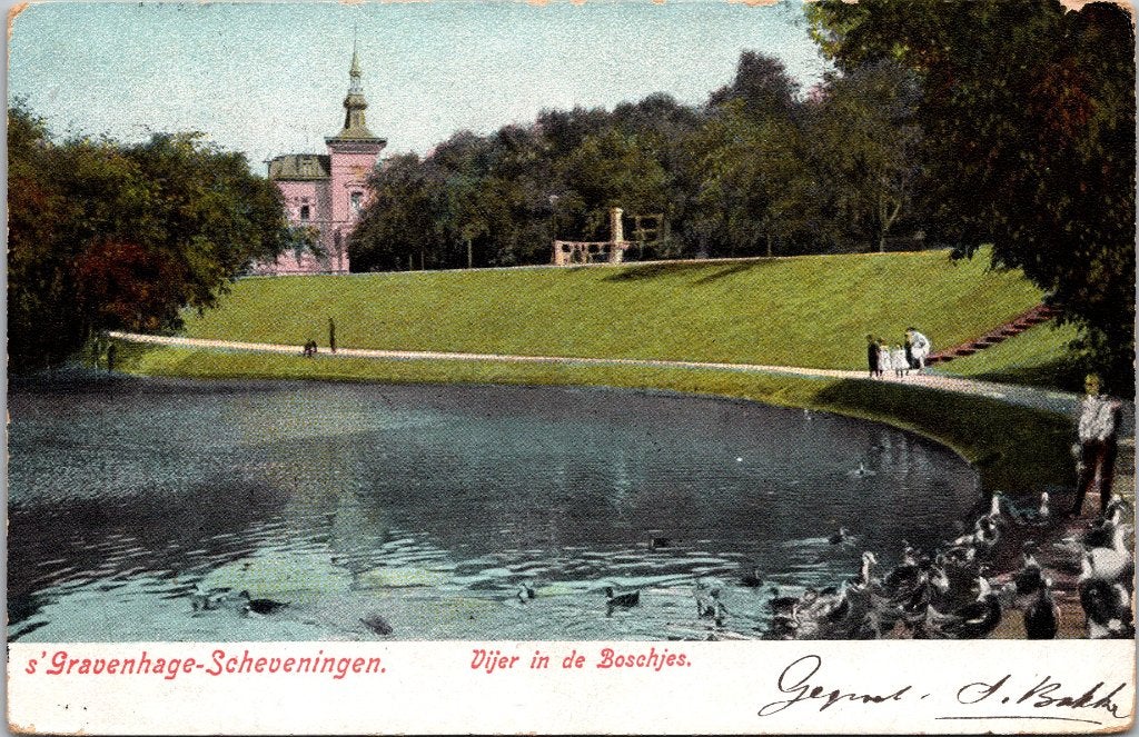 Scheveningen - 12 antieke ansichtkaarten Scheveningse Bosjes, Verzenden, Voor 1920, Gelopen, Zuid-Holland