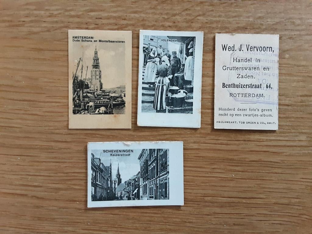 3 Reclameplaatjes Wed. J. Vervoorn Rotterdam, Ophalen of Verzenden