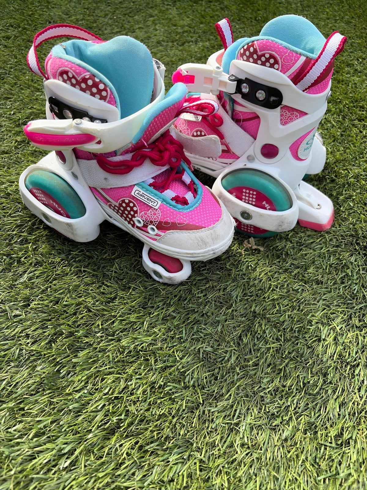 Hudora rolschaatsen verstelbaar maat 26-29roze/wit, Kinderen en Baby's, Speelgoed | Buiten | Rolschaatsen, Ophalen, Verstelbaar