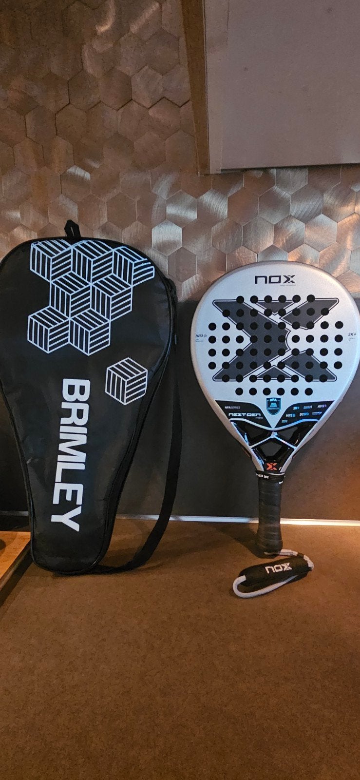 Nox nextgen pro hybrid 3K padelracket met tas, Ophalen, Gebruikt