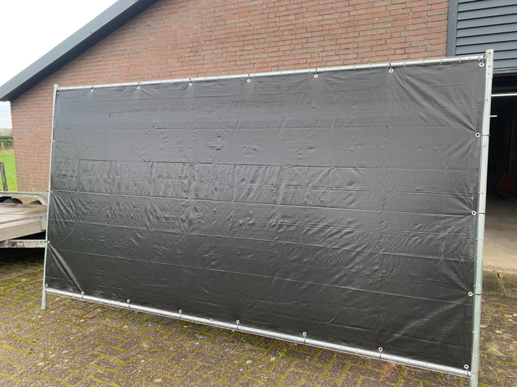2 bouwhekken met zeil en 3 blokken, Doe-het-zelf en Verbouw, Ophalen, Zo goed als nieuw