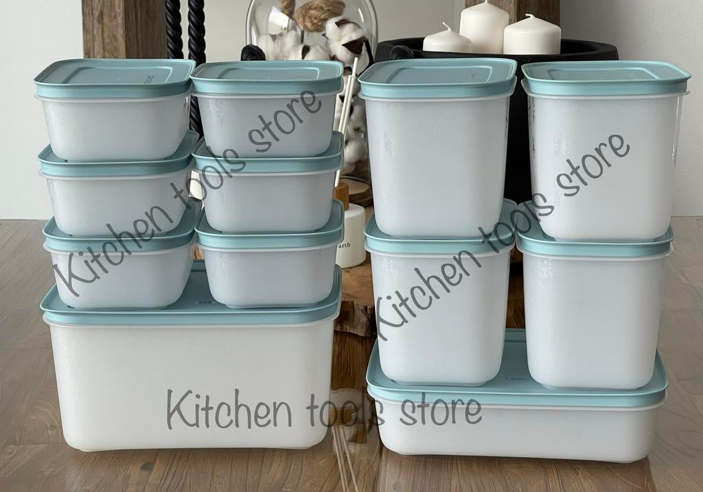 tupperware alaska diepvries dozen set 12 turquoise voorraad, Huis en Inrichting, Keuken | Tupperware, Ophalen of Verzenden, Nieuw
